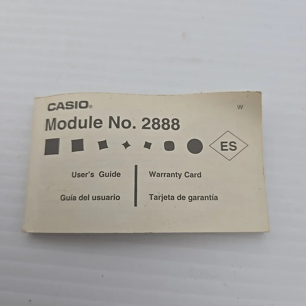 Casio‎ Replacement Module No 2888 Users Guide Pre Owned